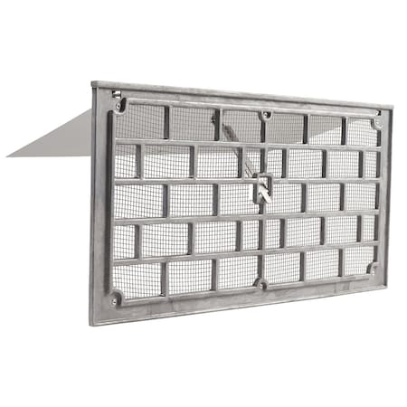 Gaf Master Flow Grill Style 16 in. x 8 in. Mill Aluminum Foundation Vent LW1